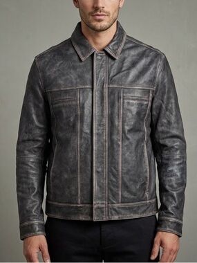Men's Brown Leather Jacket